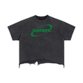 Vintage Wash Boxy Distressed Hem T-Shirt