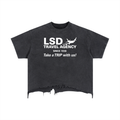 Vintage Wash Boxy Distressed Hem T-Shirt